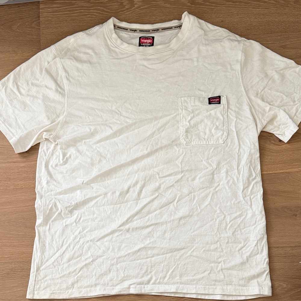 Wrangler White Short Sleeve Tee with Pocket